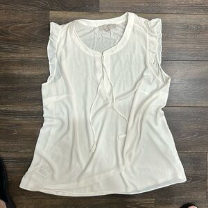 LOFT Cream Sleevless Blouse…size 16/18